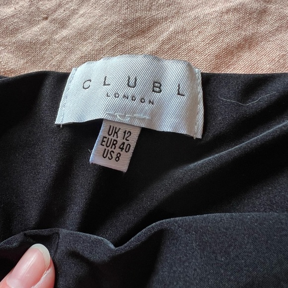 Club L London Fitted Black Mini Skirt - Picture 2 of 4